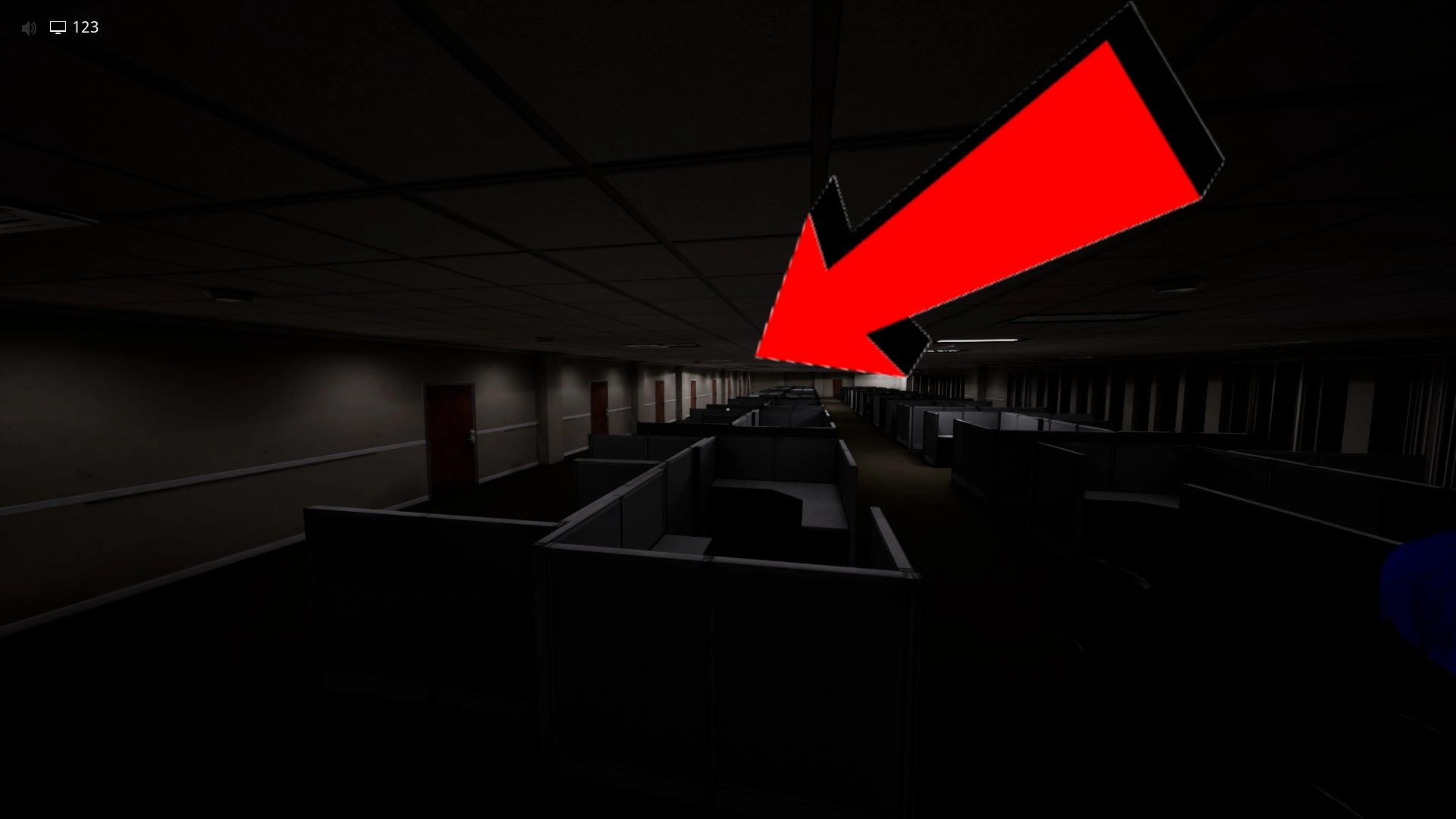 The doorway leading to the camera section of Abandoned Office, Escape The Backrooms