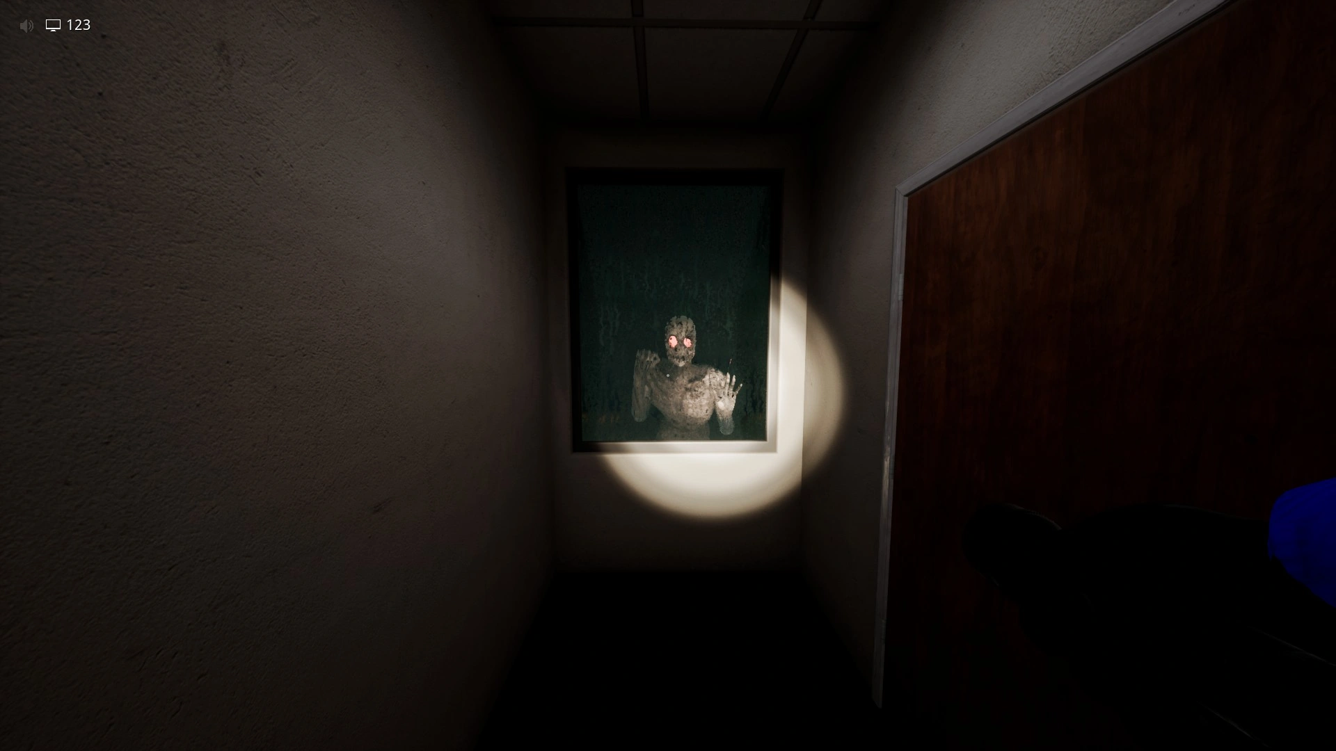 The Windows entity that grabs you from the office windows in Abandoned Office, Escape The Backrooms