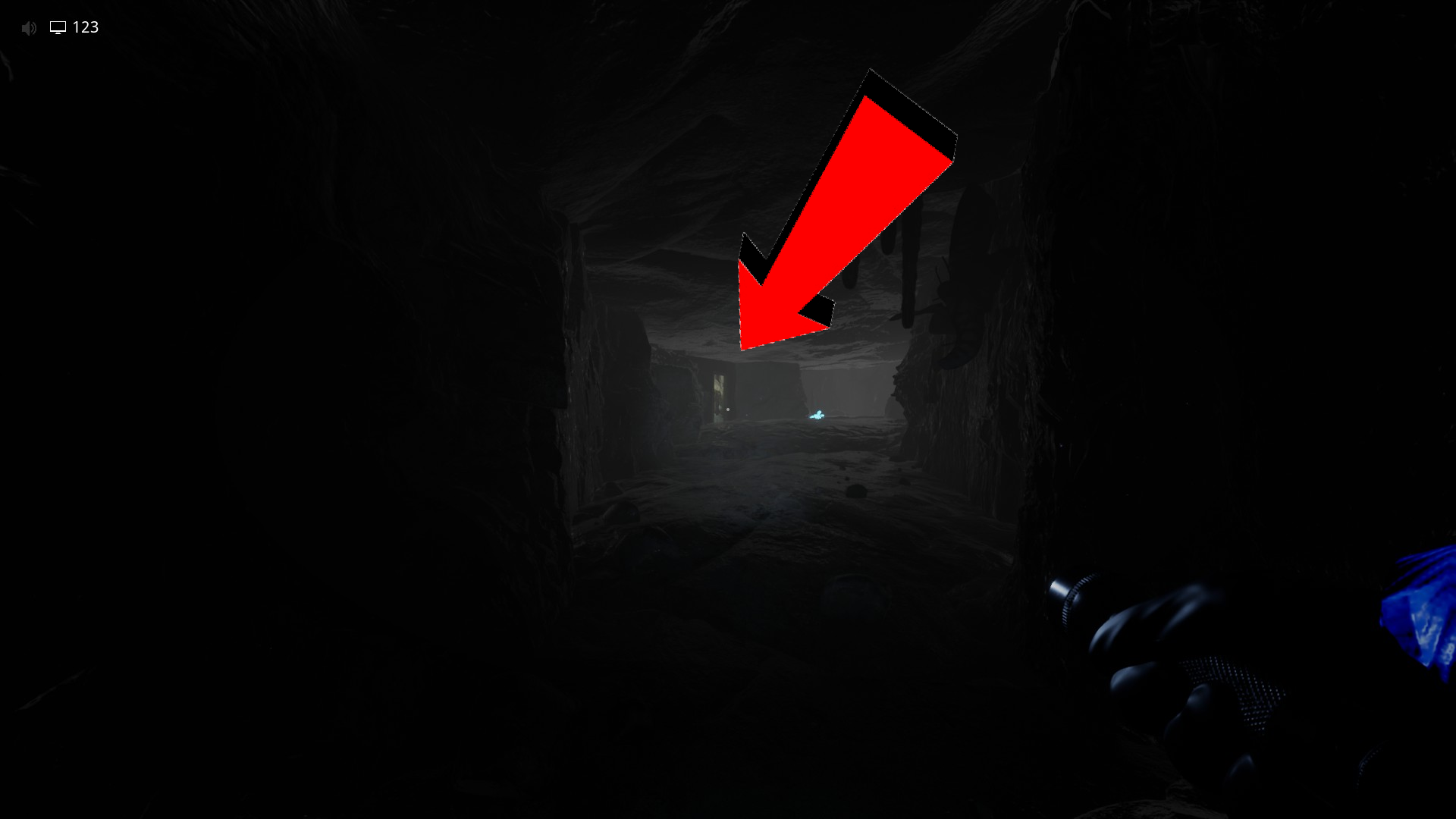 Route through the first section of the Cave System, part 2, Escape The Backrooms
