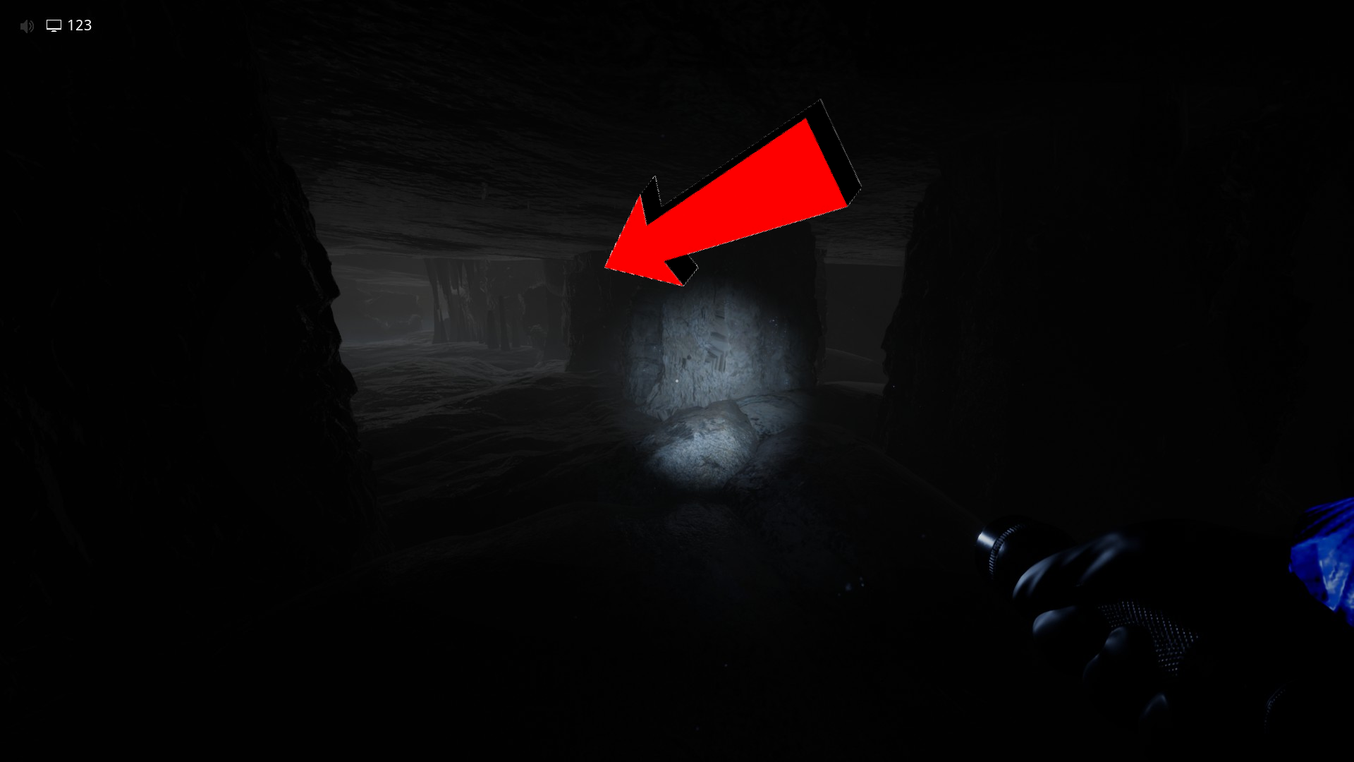 Route through the second section of the Cave System, part 1, Escape The Backrooms
