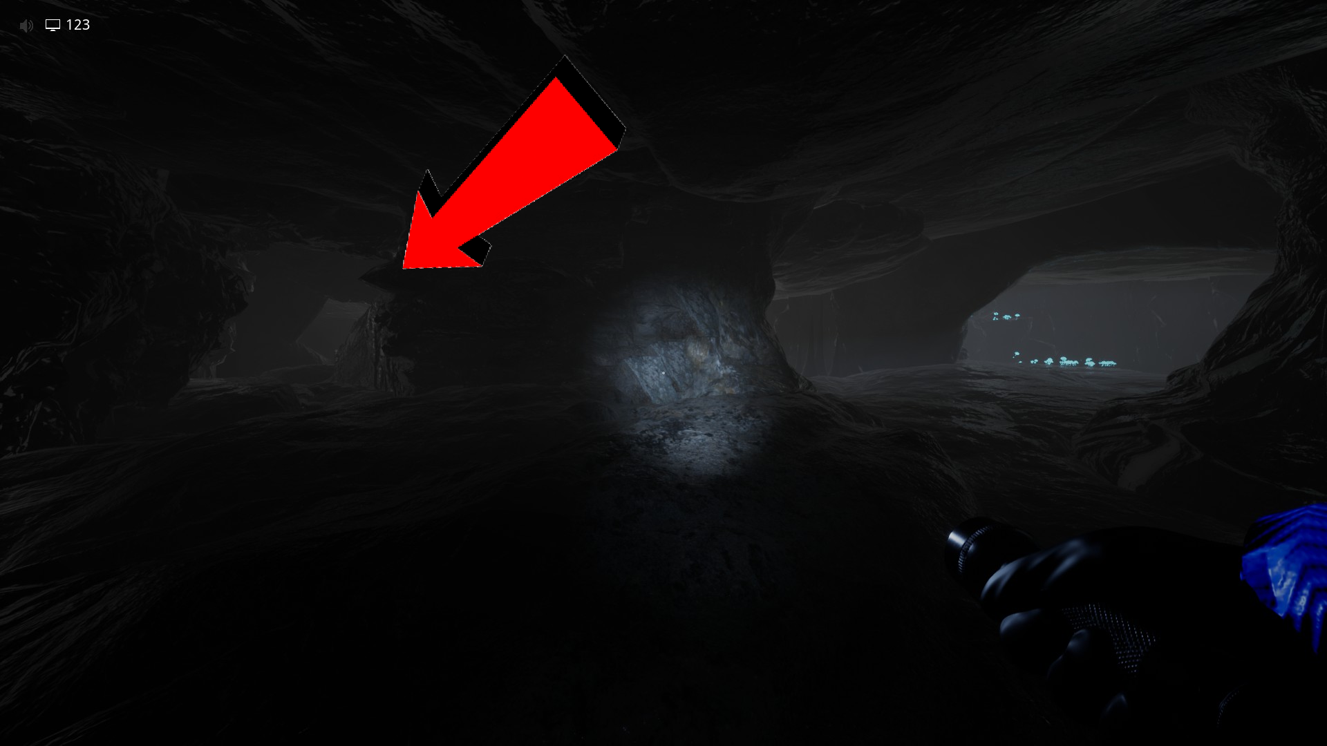 Route through the second section of the Cave System, part 2, Escape The Backrooms