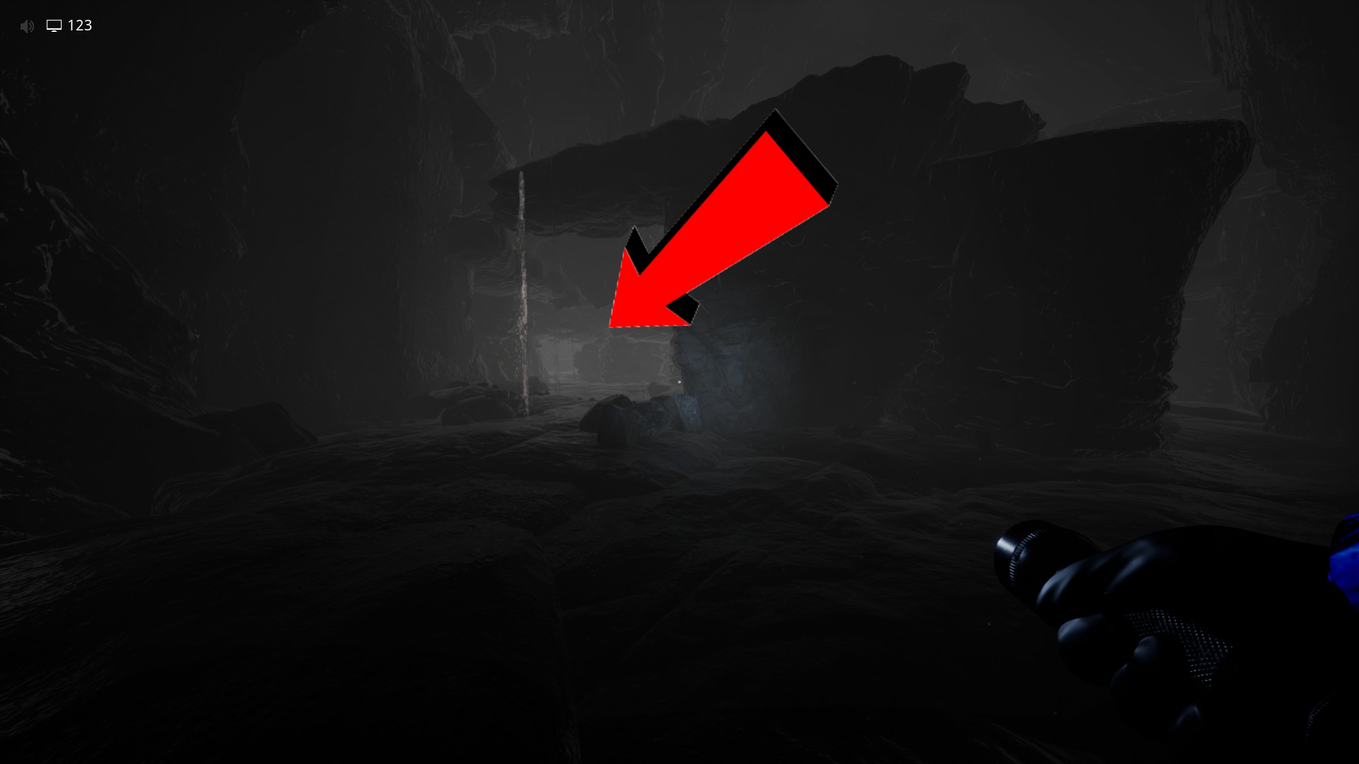 Route through the final section of the Cave System, part 1, Escape The Backrooms
