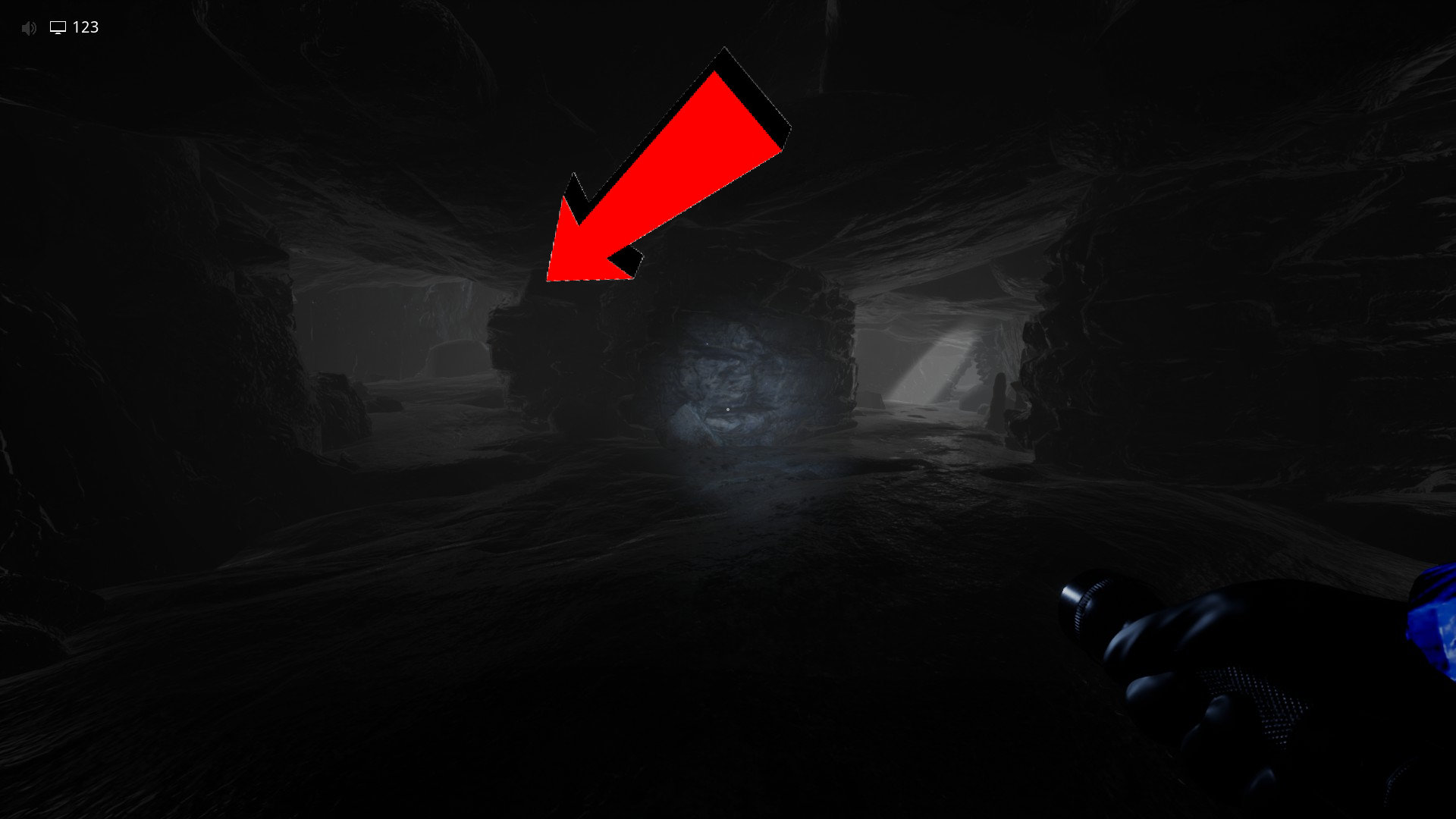 Route through the final section of the Cave System, part 2, Escape The Backrooms