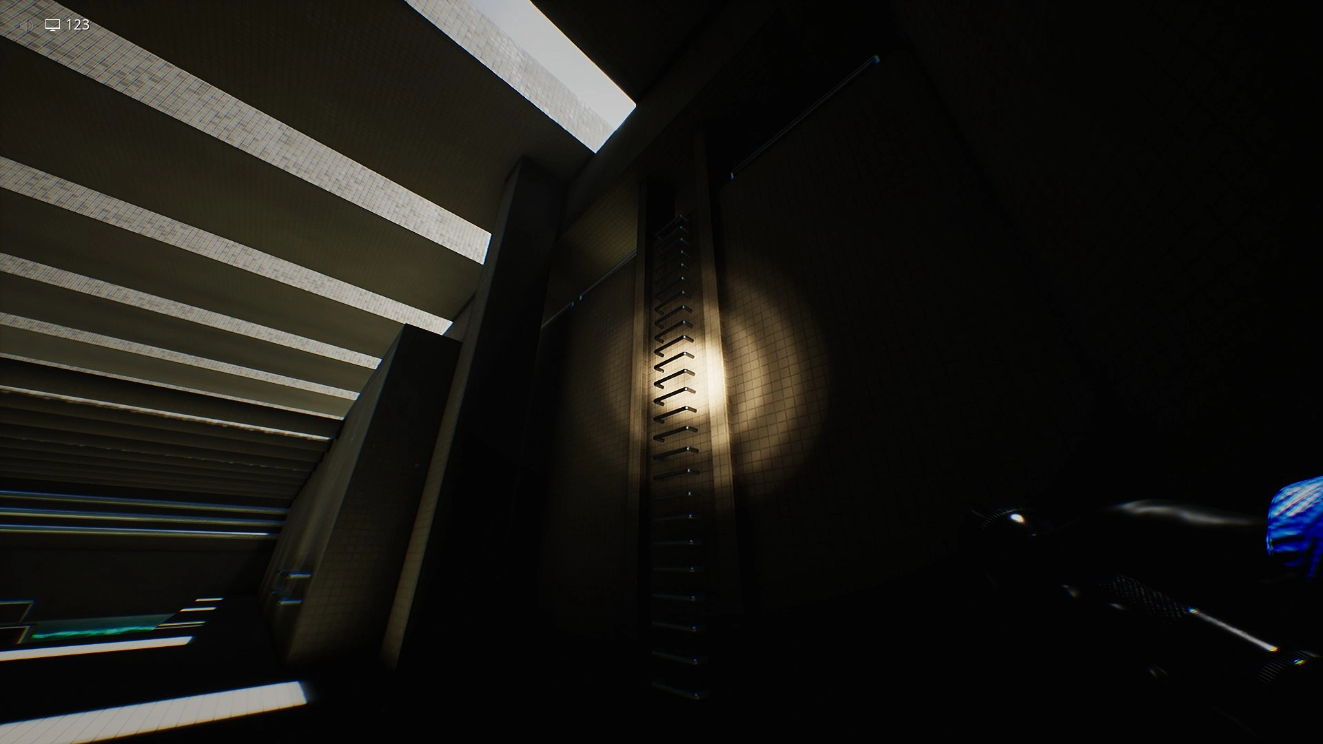 The route to the second basement in Level 37.2 Dark Poolrooms, part 2, Escape The Backrooms
