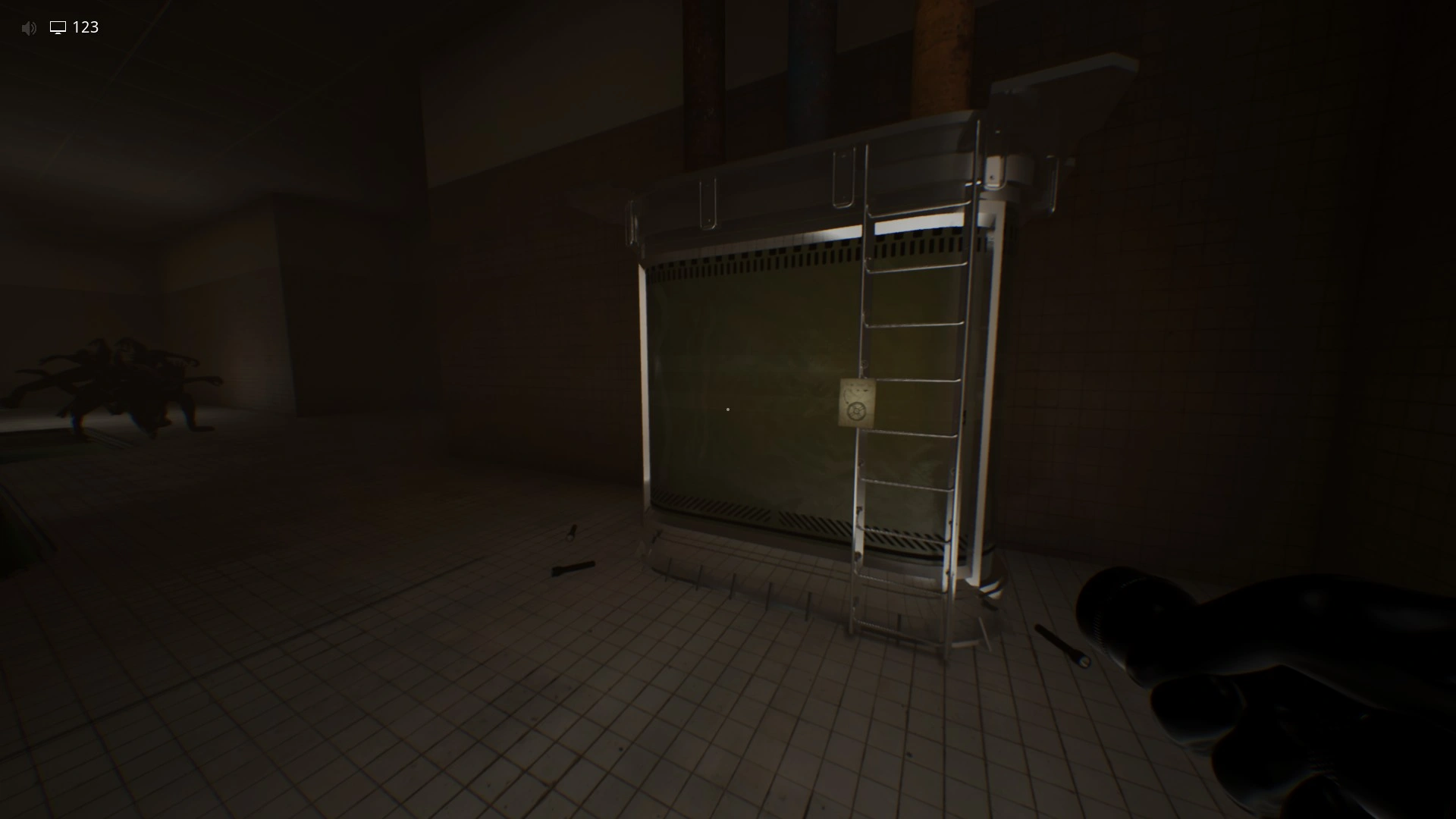 The tank that fills up once all the basement valves are turned on in Level 37.2 Dark Poolrooms, Escape The Backrooms