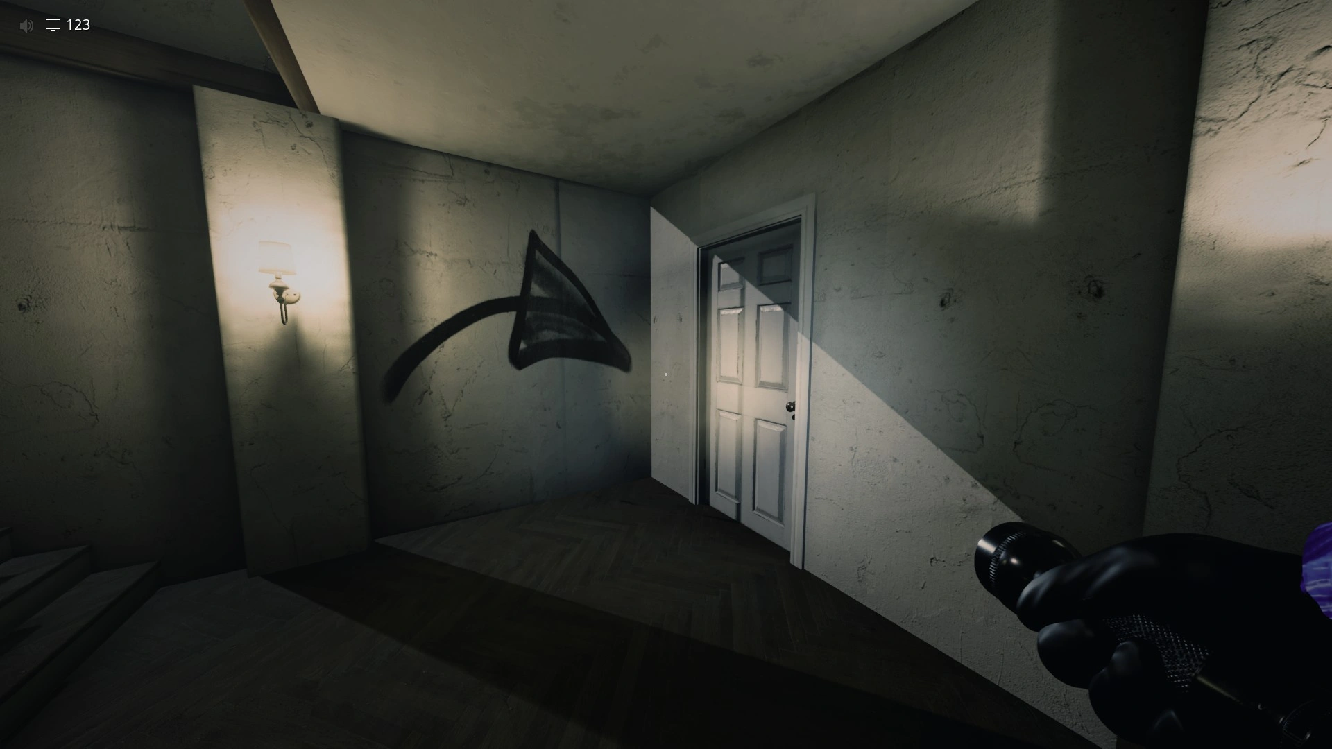 The basement entrance to the Abandoned Outpost in Darkened Suburbs, Escape The Backrooms