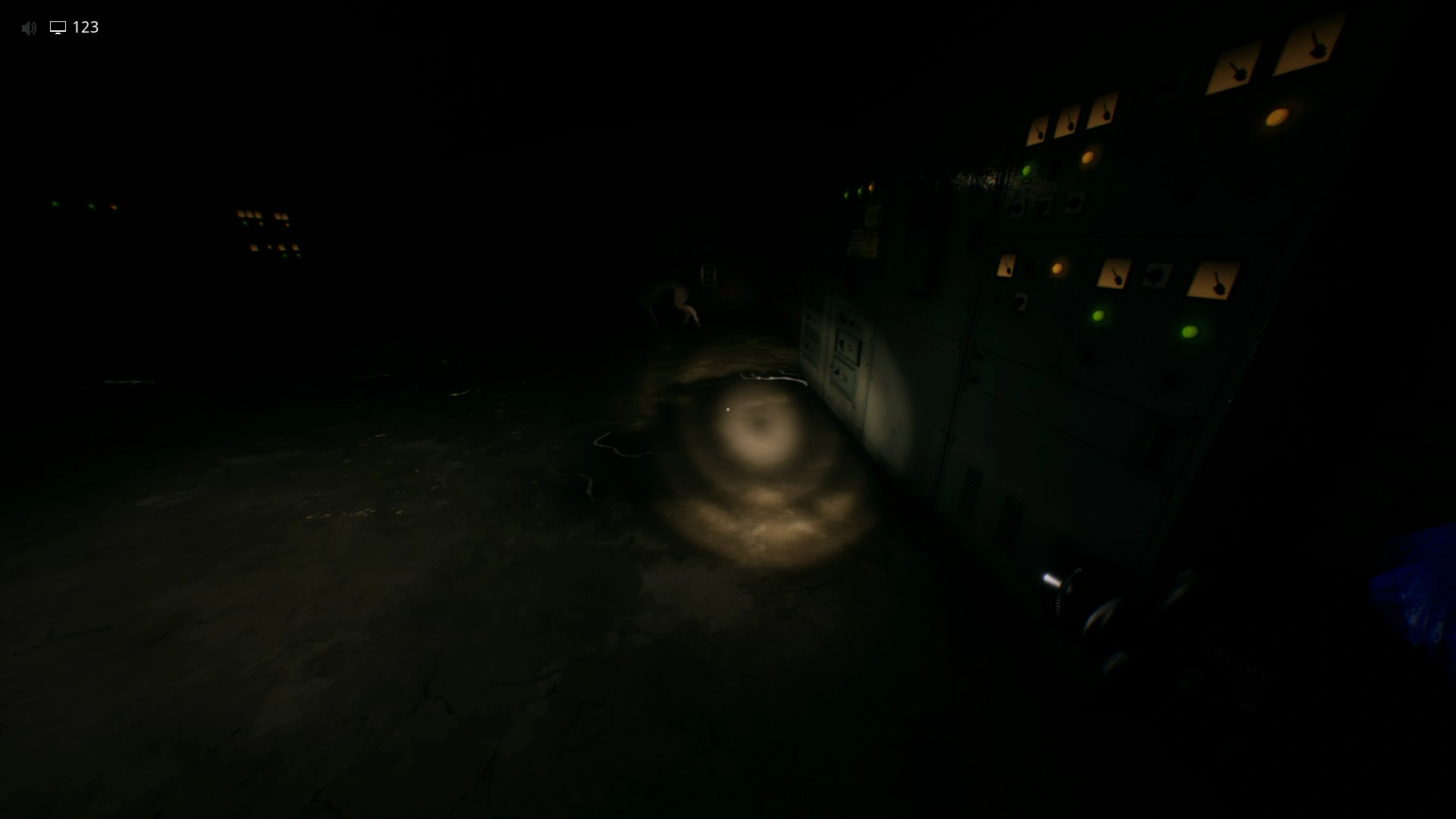 An electric puddle that electrocutes you if you step in it in Electrical Station, Escape The Backrooms