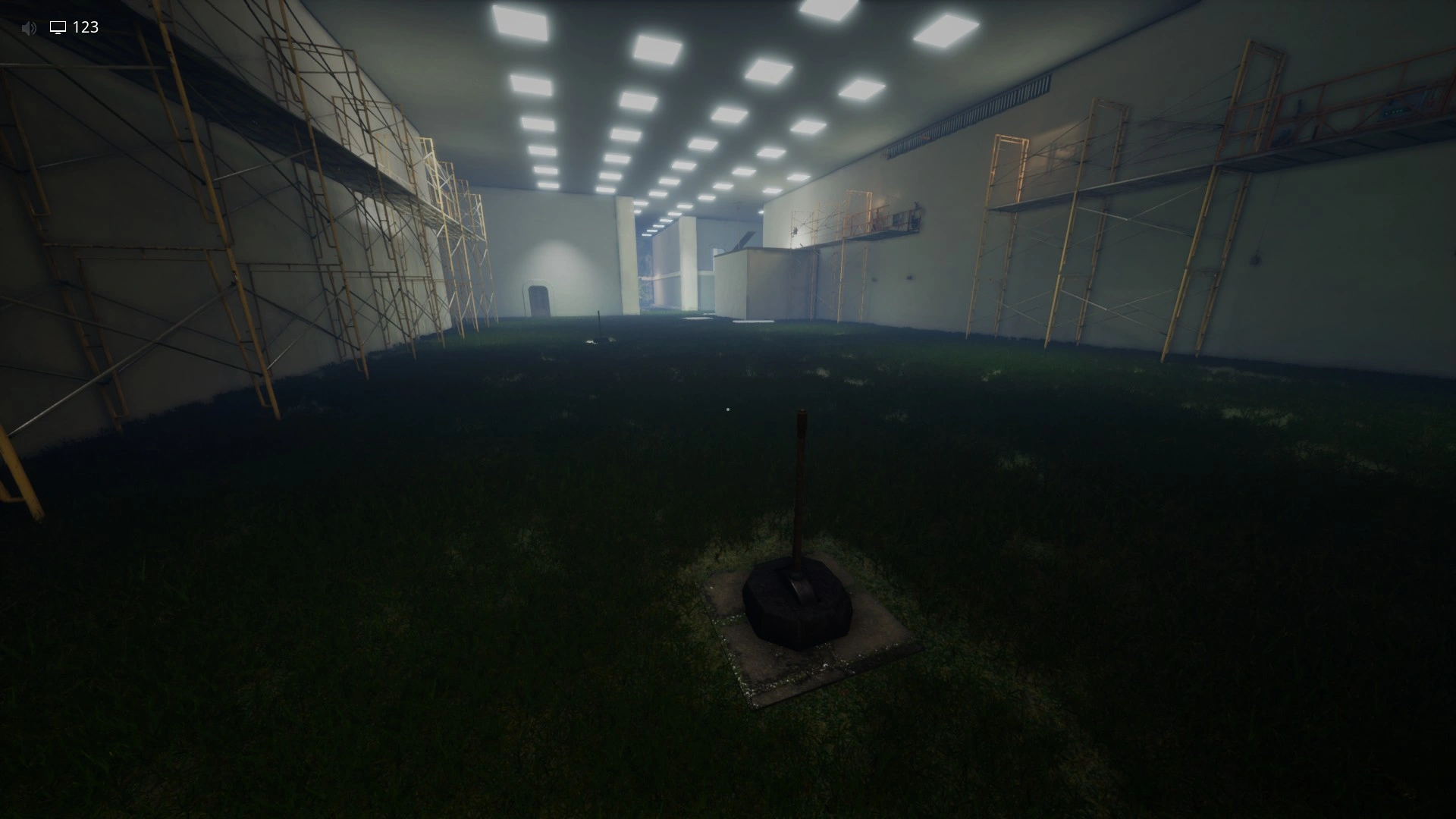 The 2 levers on the ground you flip first in The Grassrooms, Escape The Backrooms