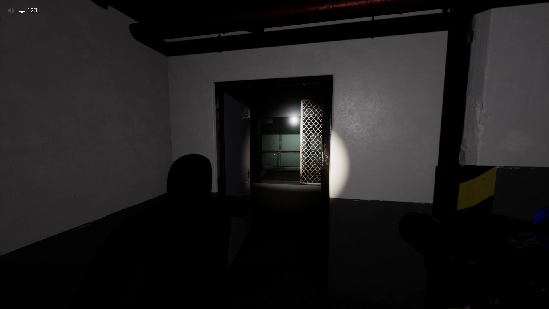 The elevator found behind one of the doors in Habitable Zone, Escape The Backrooms