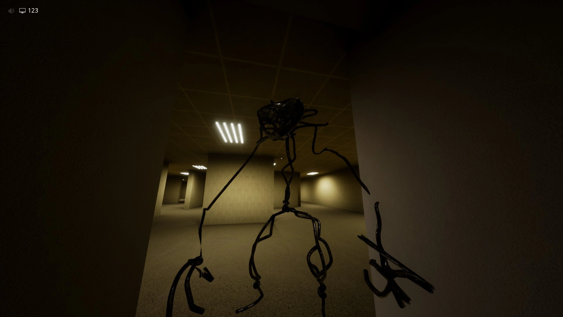 The Bacteria entity that roams and chases you in Level 0, Escape The Backrooms