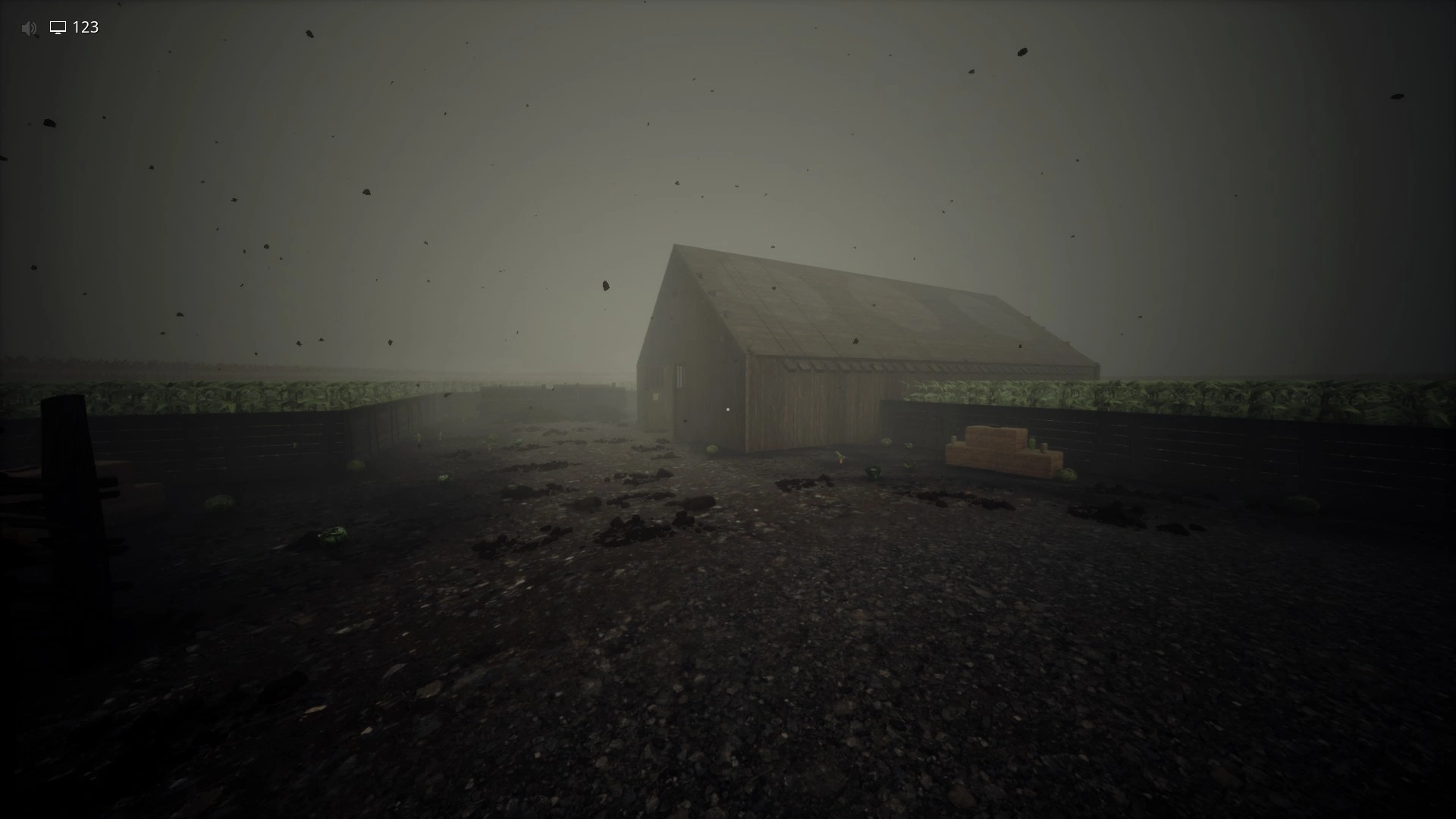 The barn you reach before turning on the windmills in Level 10, Escape The Backrooms