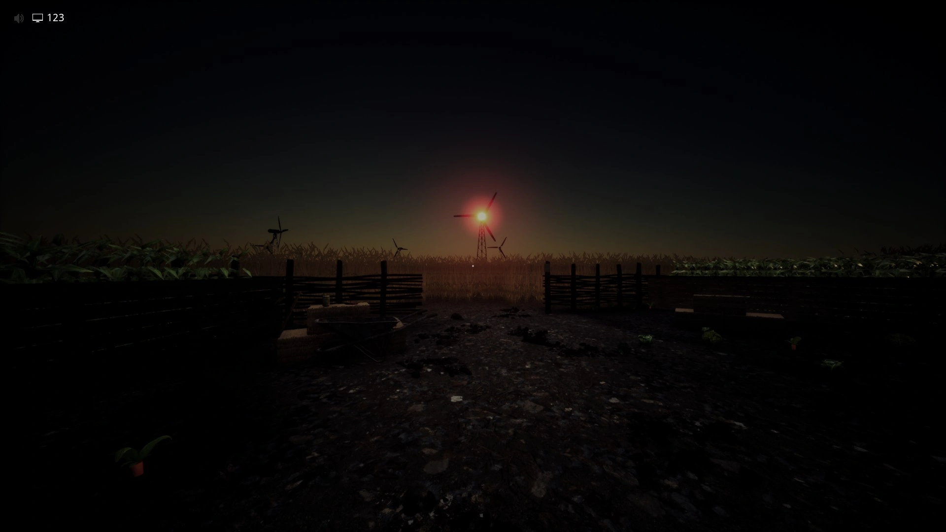 A windmill marked by a red dot that you turn on in Level 10, Escape The Backrooms