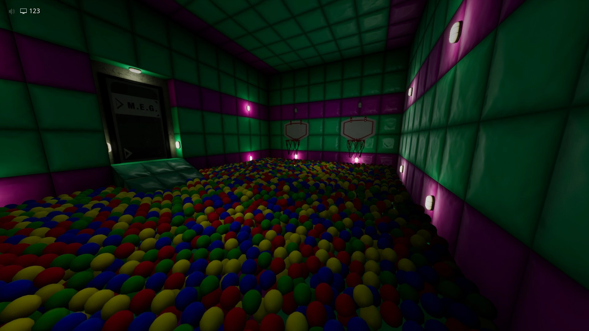 The 4 hoops you score in to finish Level 421 Plastic Mariana, Escape The Backrooms