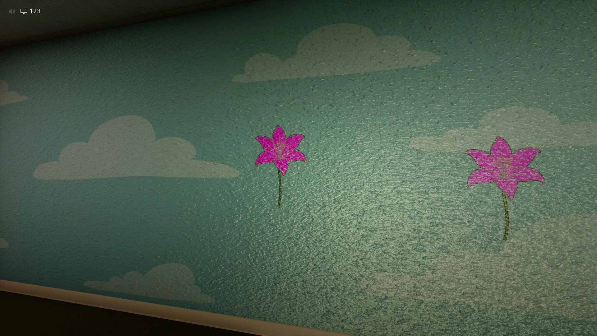 One of the flowers painted on a wall that you memorize for the projector puzzle in Level 421, Escape The Backrooms