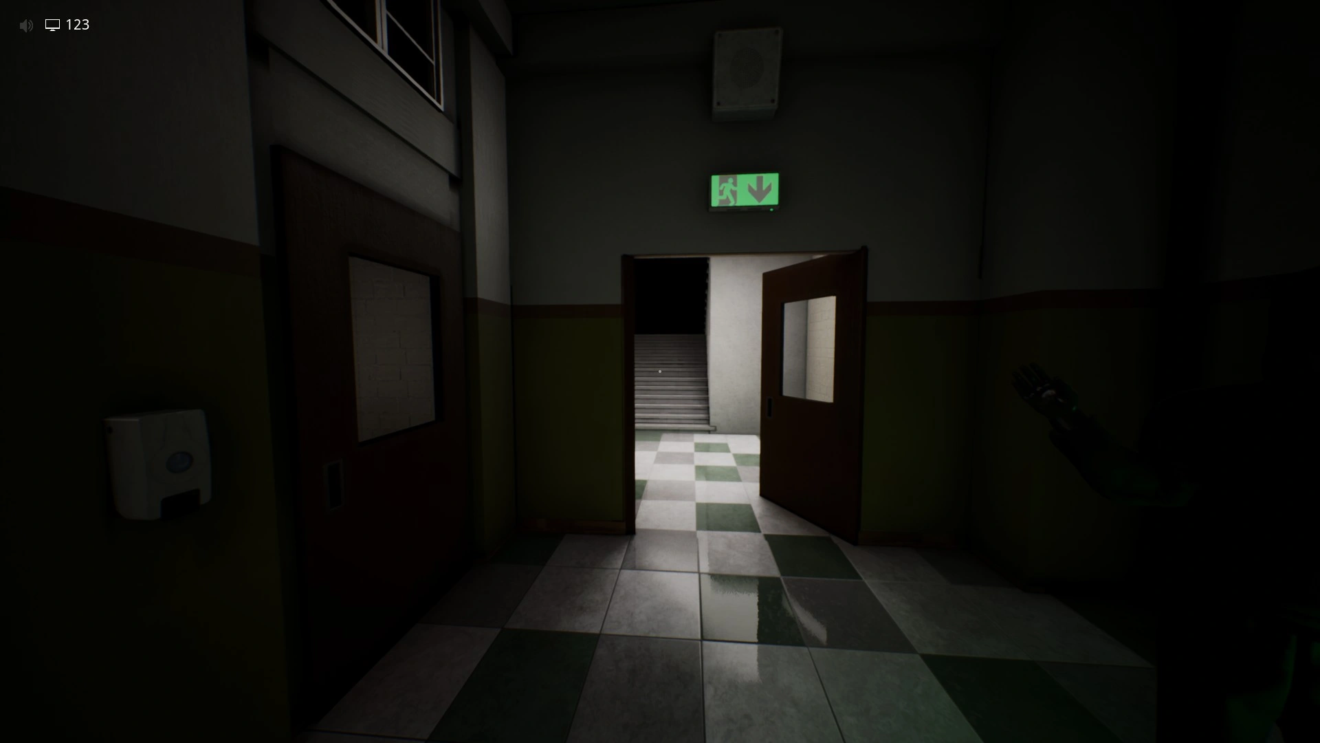 The exit the Partypooper leads you to at the end of Level 52, Escape The Backrooms