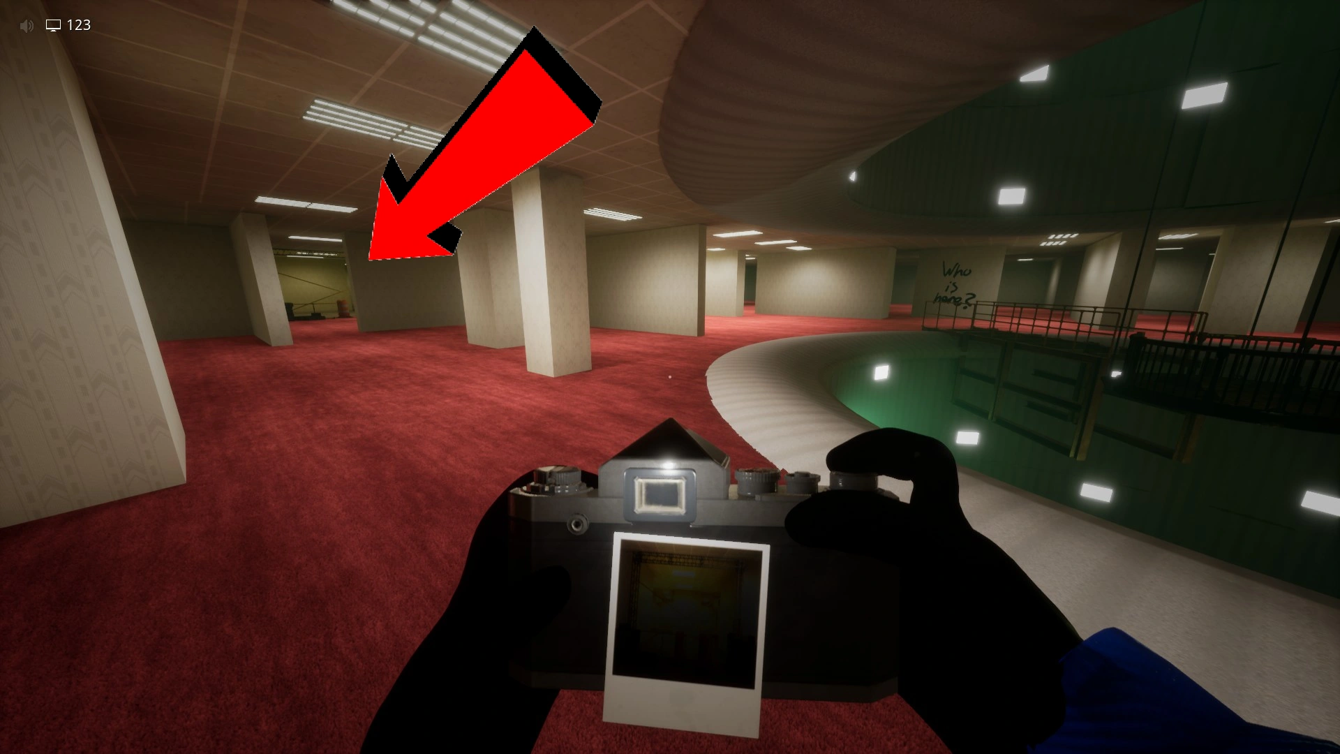 The construction site left of the elevator that is the second photo in Level 55.1, Escape The Backrooms