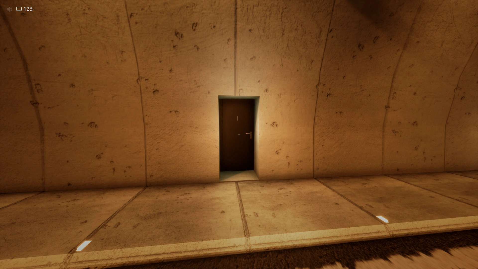 The door in the Hub leading into Level 1 on the route to Level 922 Infinite Staircase, Escape The Backrooms