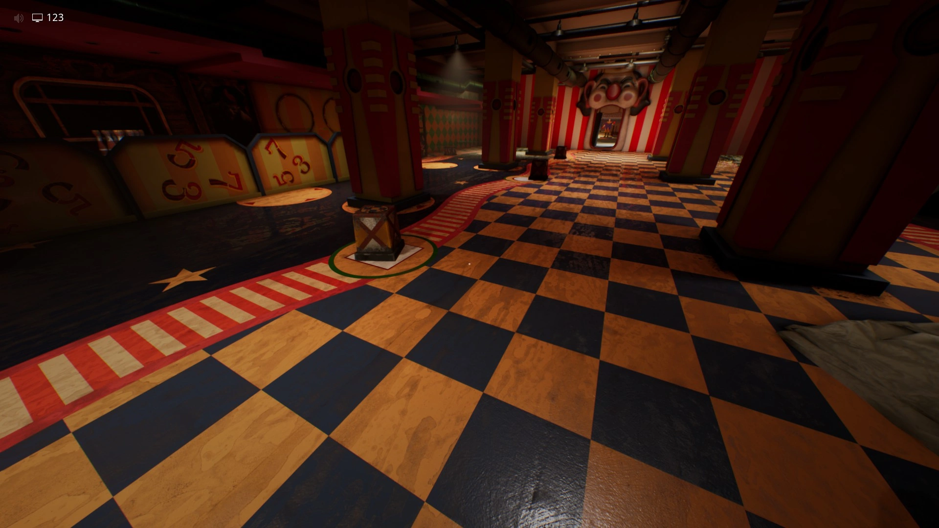 The shape-matching cube puzzle inside the Animated Kingdom in Level 94, Escape The Backrooms