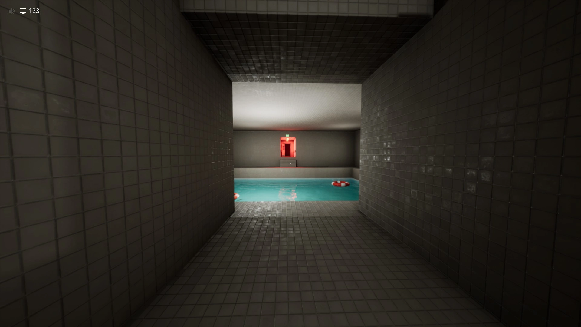 The exit from The Poolrooms at the end of the route, Escape The Backrooms
