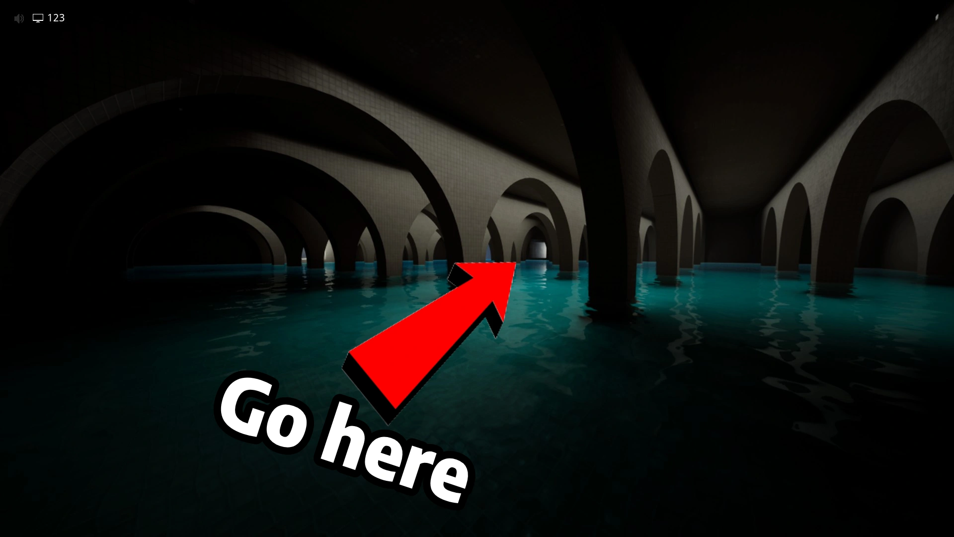 The route to the exit through The Poolrooms, part 3, Escape The Backrooms