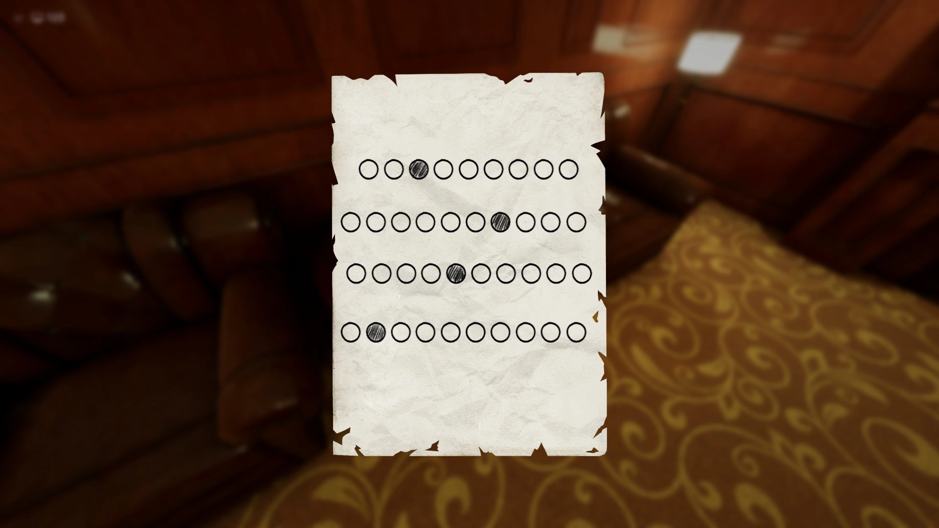 The typewriter note showing the door code in The Snackrooms, Escape The Backrooms