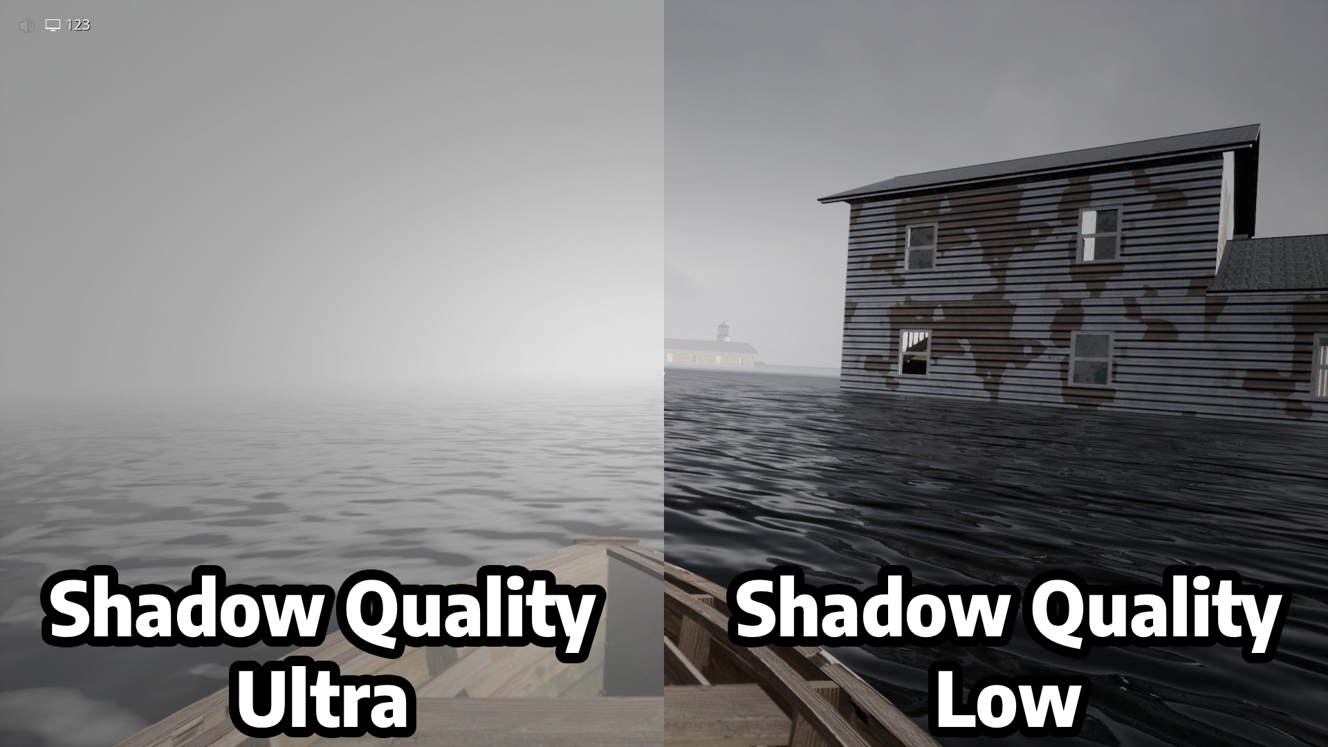 The fog event that appears as you near the house in Thalassophobia, Escape The Backrooms