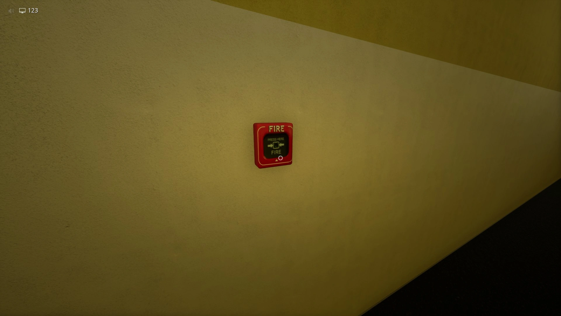 A fire alarm used to bait the Scratcher away in The End, Escape The Backrooms