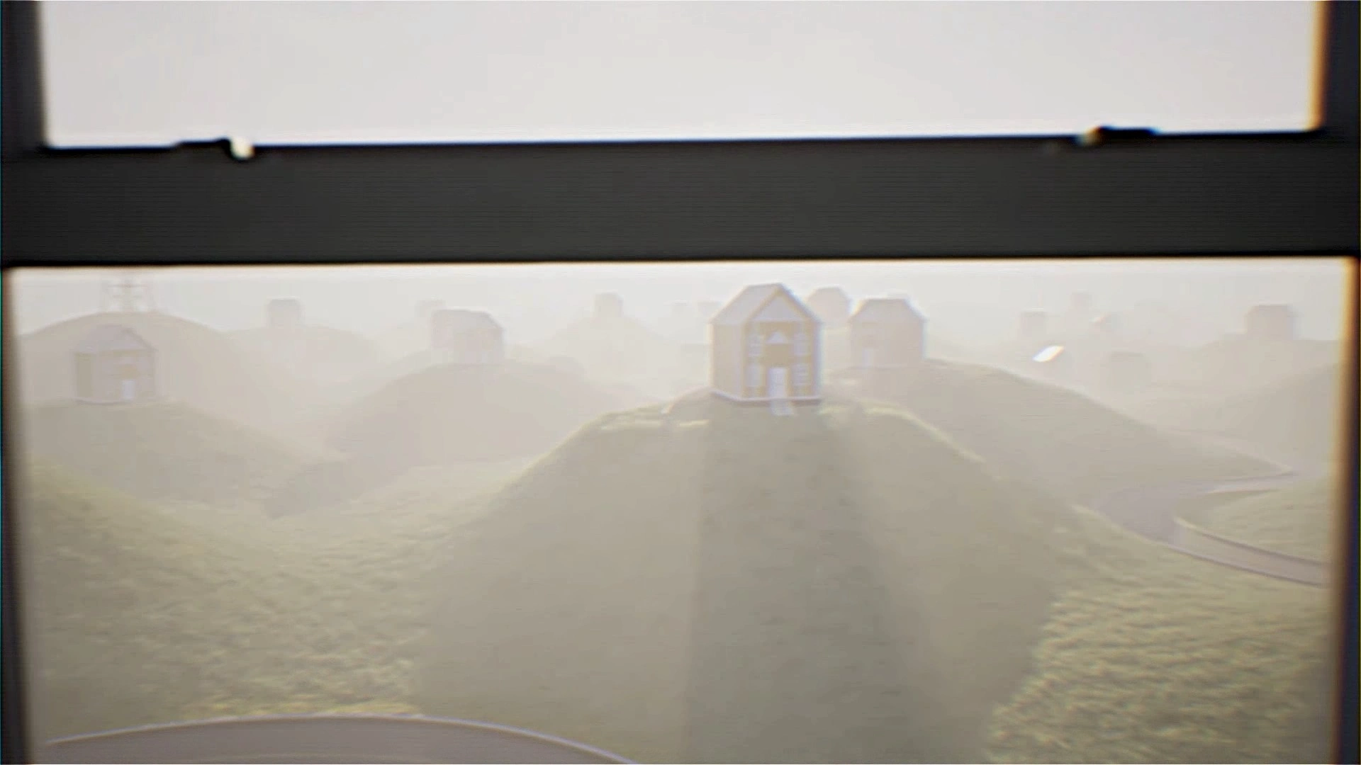 The Suburbs alternate ending where you look out a window at Level 94 after Level 922 Infinite Staircase, Escape The Backrooms