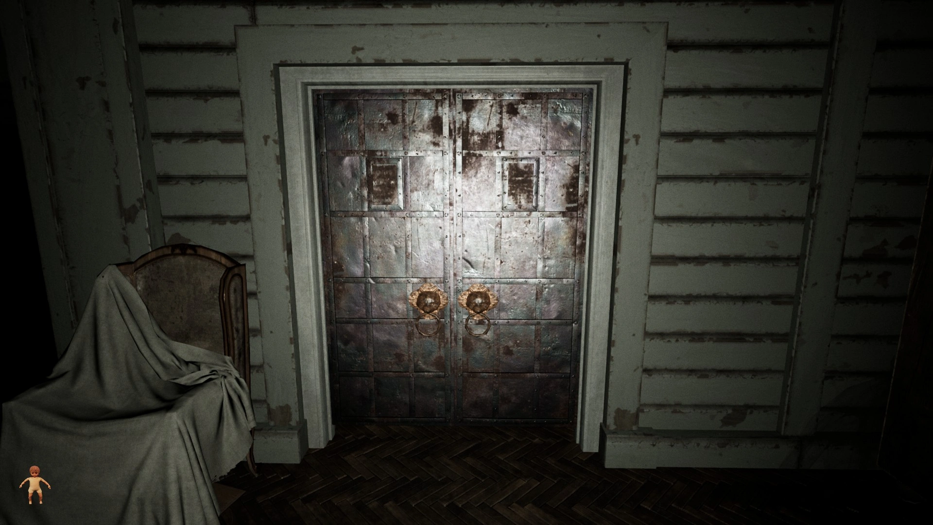 The attic door you open with the Attic Key in Pacify Dolls