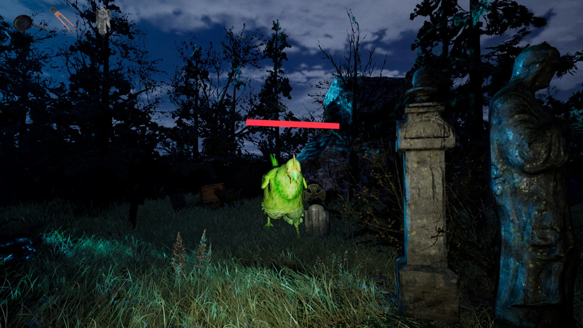The giant green chicken spawned during the Pacify Farm secret ending