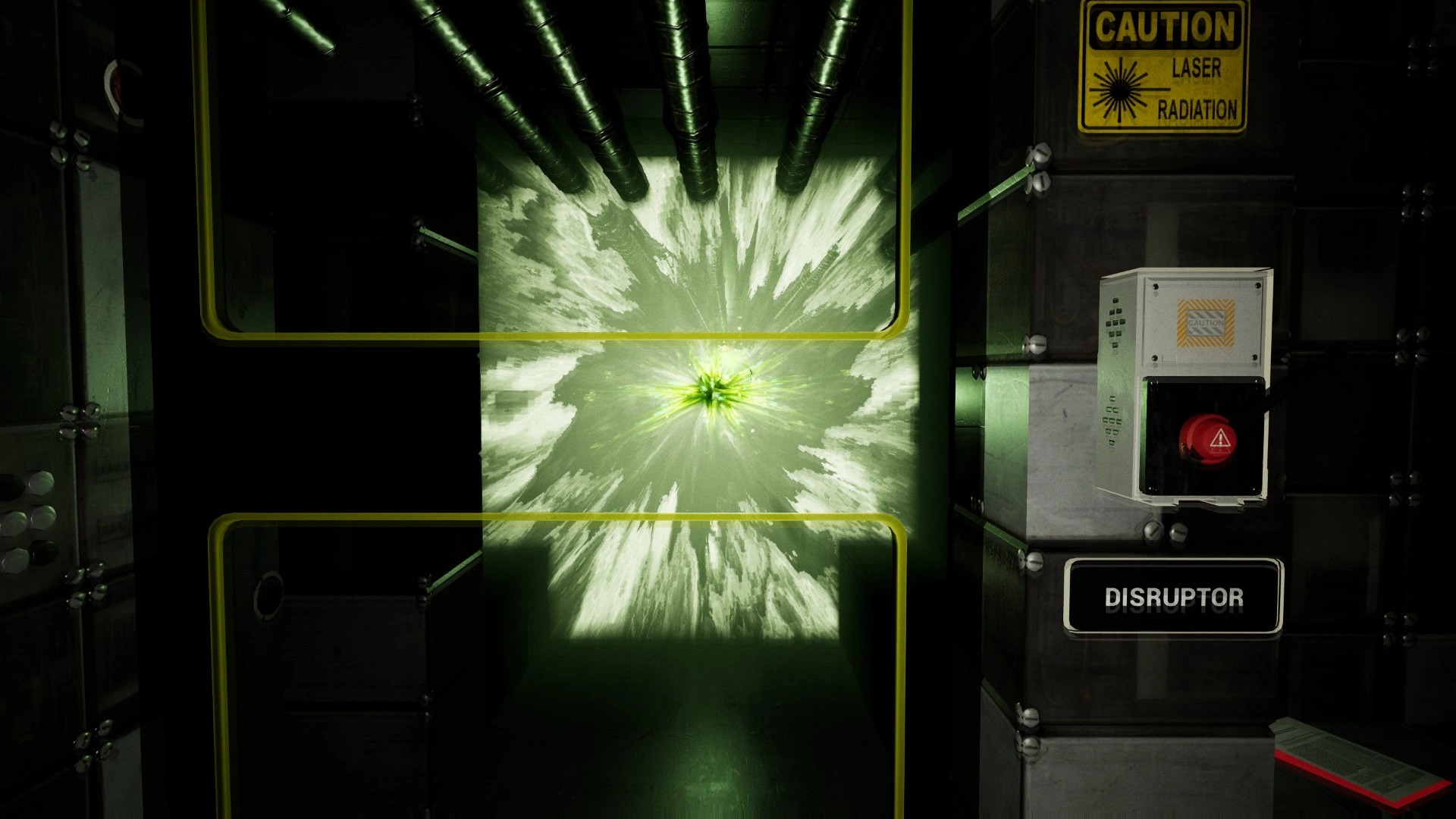 Blasting Shag with a disruptor in Pacify Headquarters