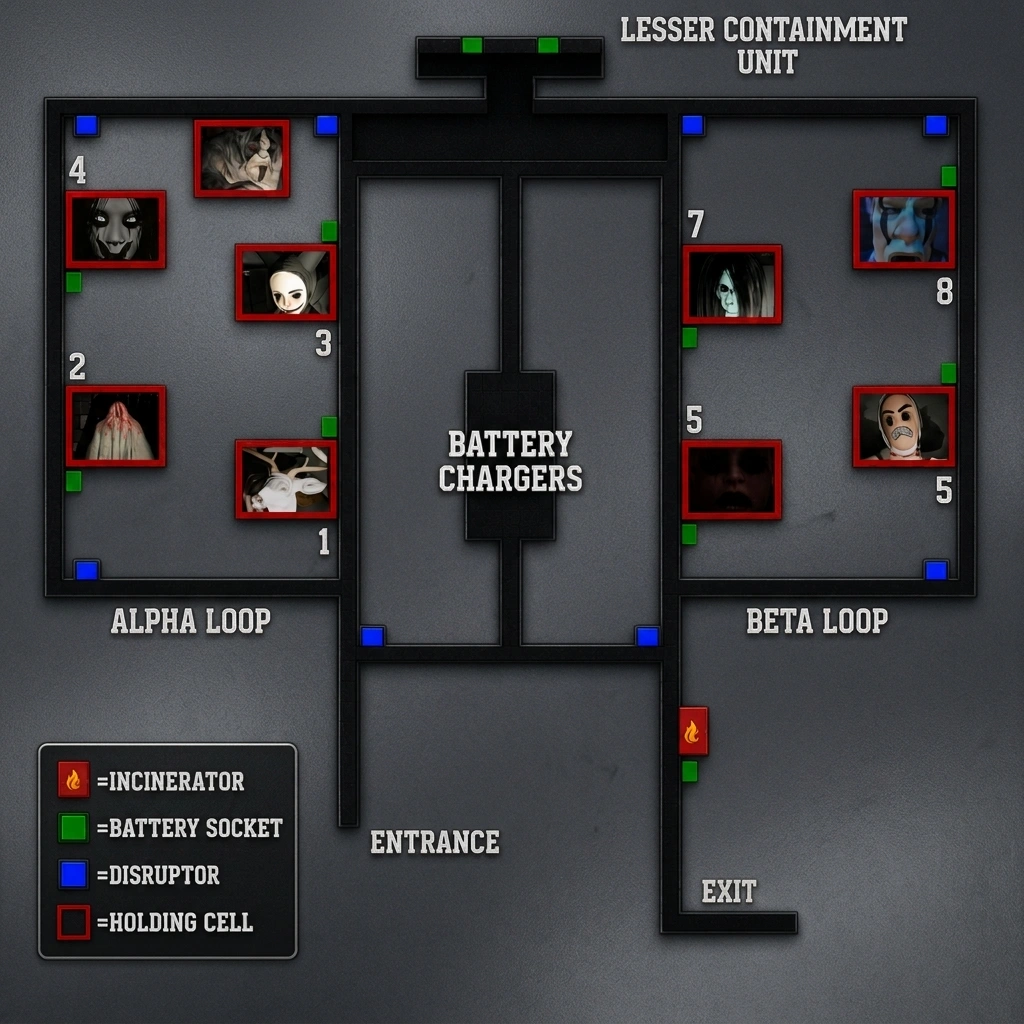 Map of the Headquarters level in Pacify
