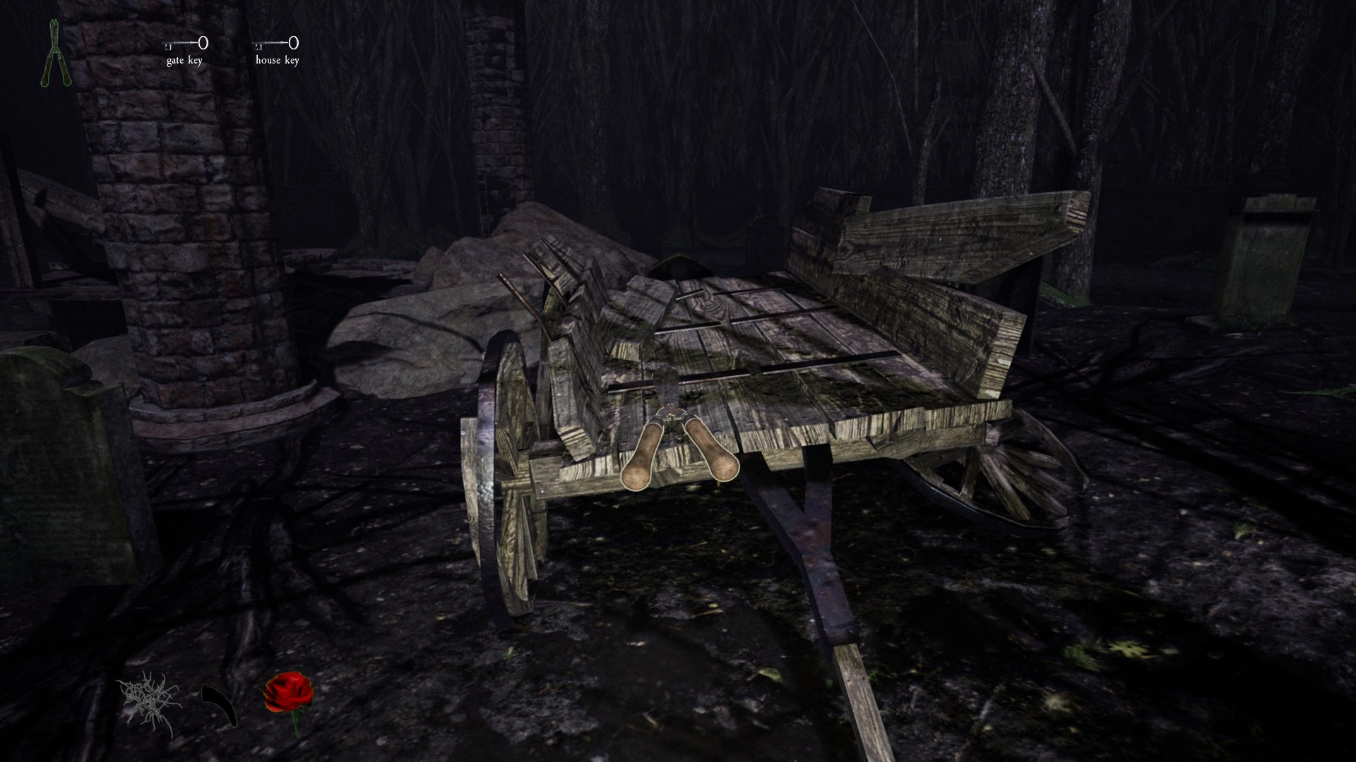 Garden Shears location in the graveyard in Pacify Woods