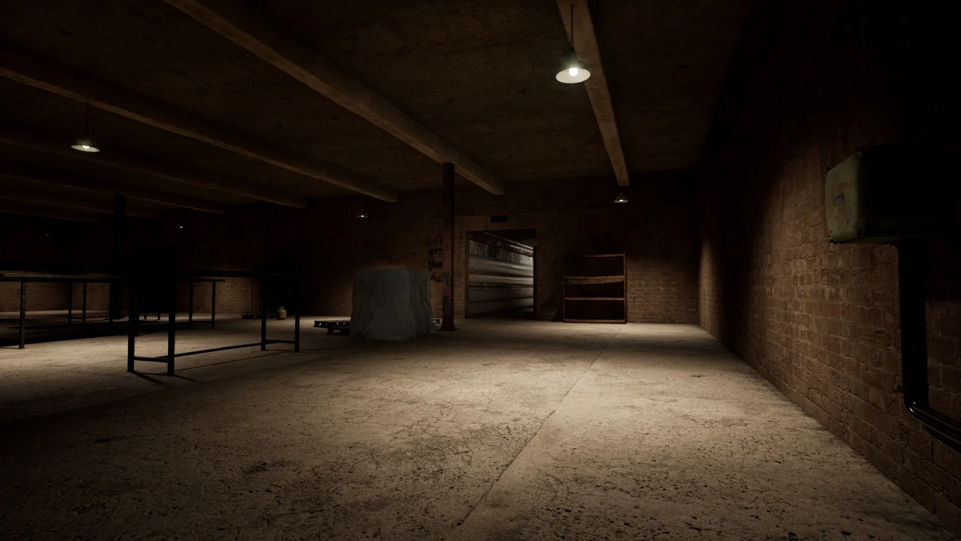 The main area you enter after opening the first door in Level 2 Pipe Dreams, Backrooms: Escape Together