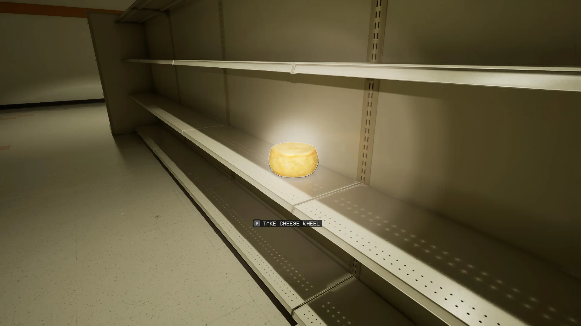 A cheese wheel, one of the large items in Level 232 Infinite Supermarket, Backrooms: Escape Together