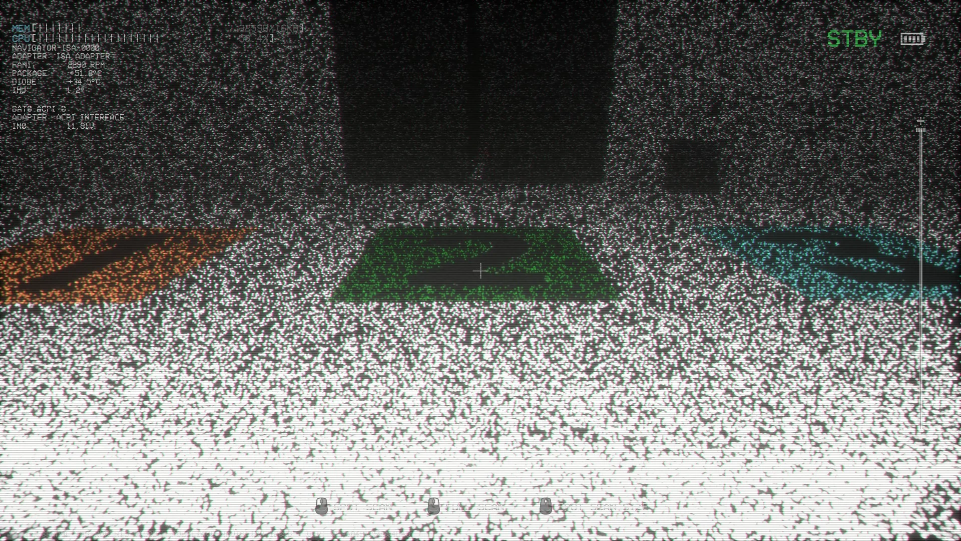 The numbered orange, green and light blue squares showing the button order in Level 6 Lights Out, Backrooms: Escape Together