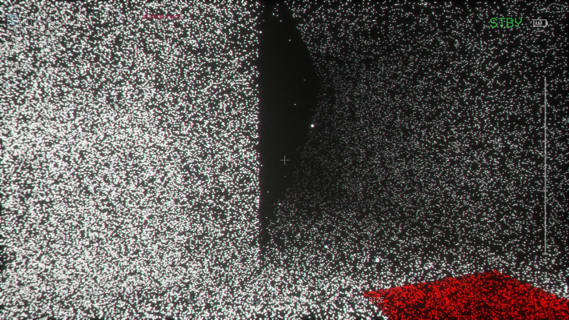The dark opening of the level exit in Level 6 Lights Out, Backrooms: Escape Together