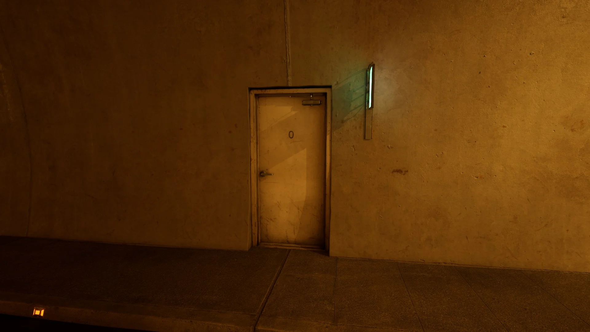 The Level 0 door in the hub, the way to Level -1 Grayscale Halls, Backrooms: Escape Together