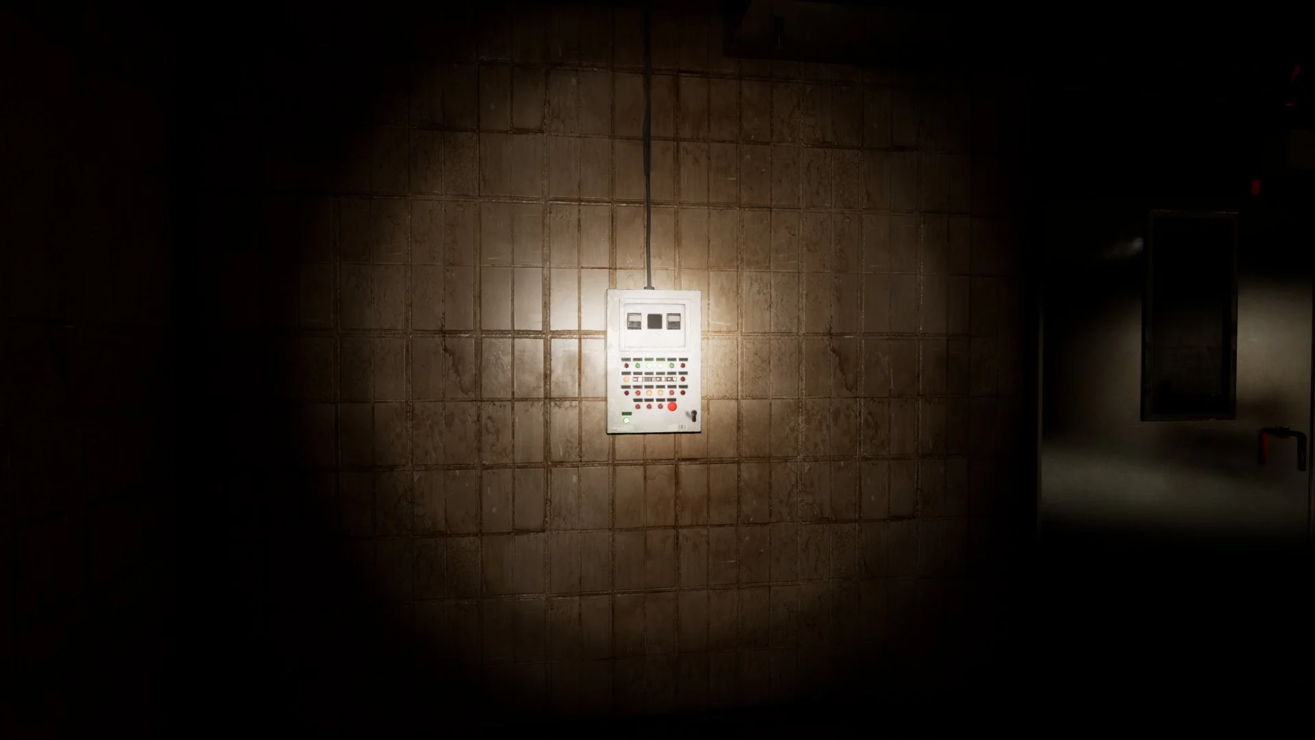 The switch that closes the morgue door in Level ! Run For Your Life, Backrooms: Escape Together