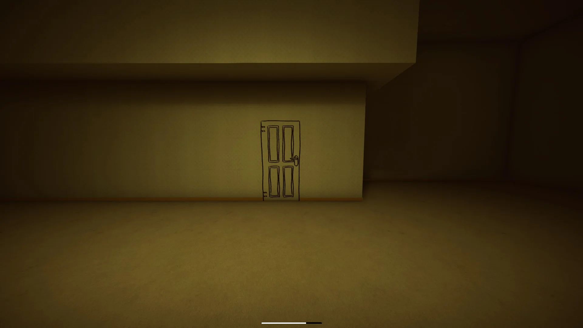 The door you enter to get the hand in the Lobby, Inside The Backrooms
