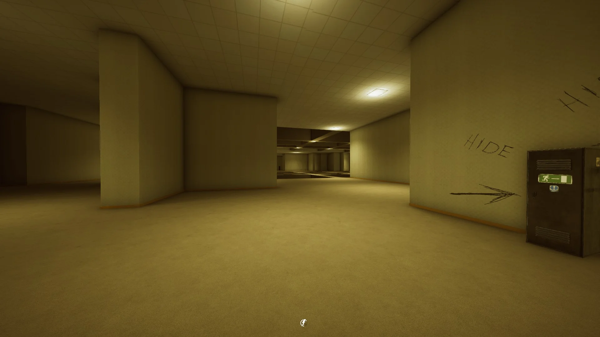 The main area of the Lobby, Inside The Backrooms