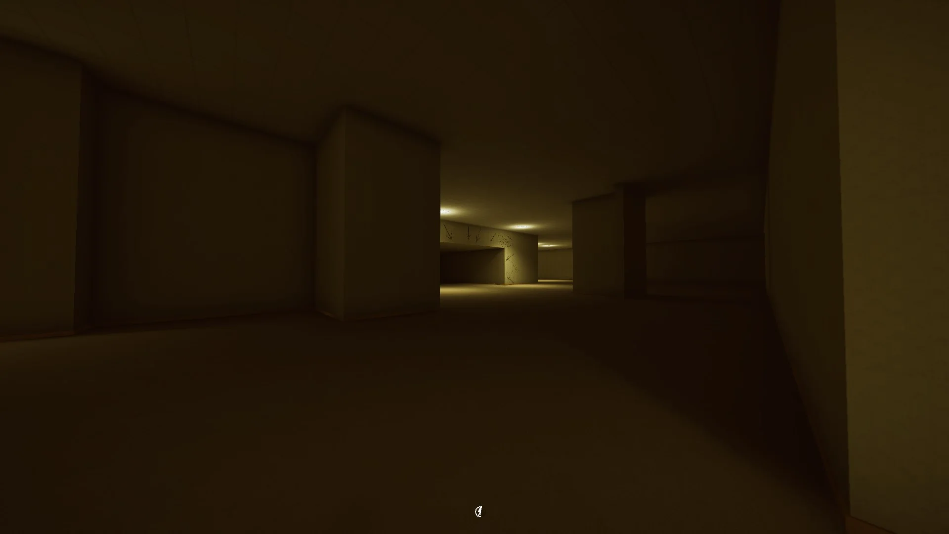 The second part of the way to the Dark Rooms in the Lobby, Inside The Backrooms
