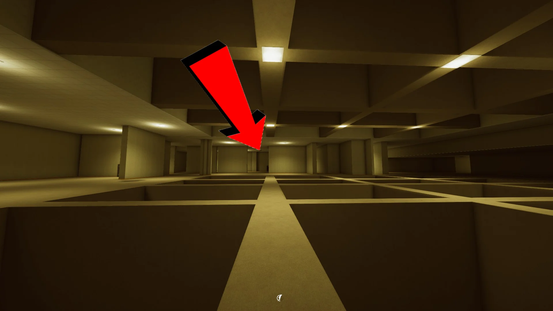 The way to the Dark Rooms in the Lobby, Inside The Backrooms