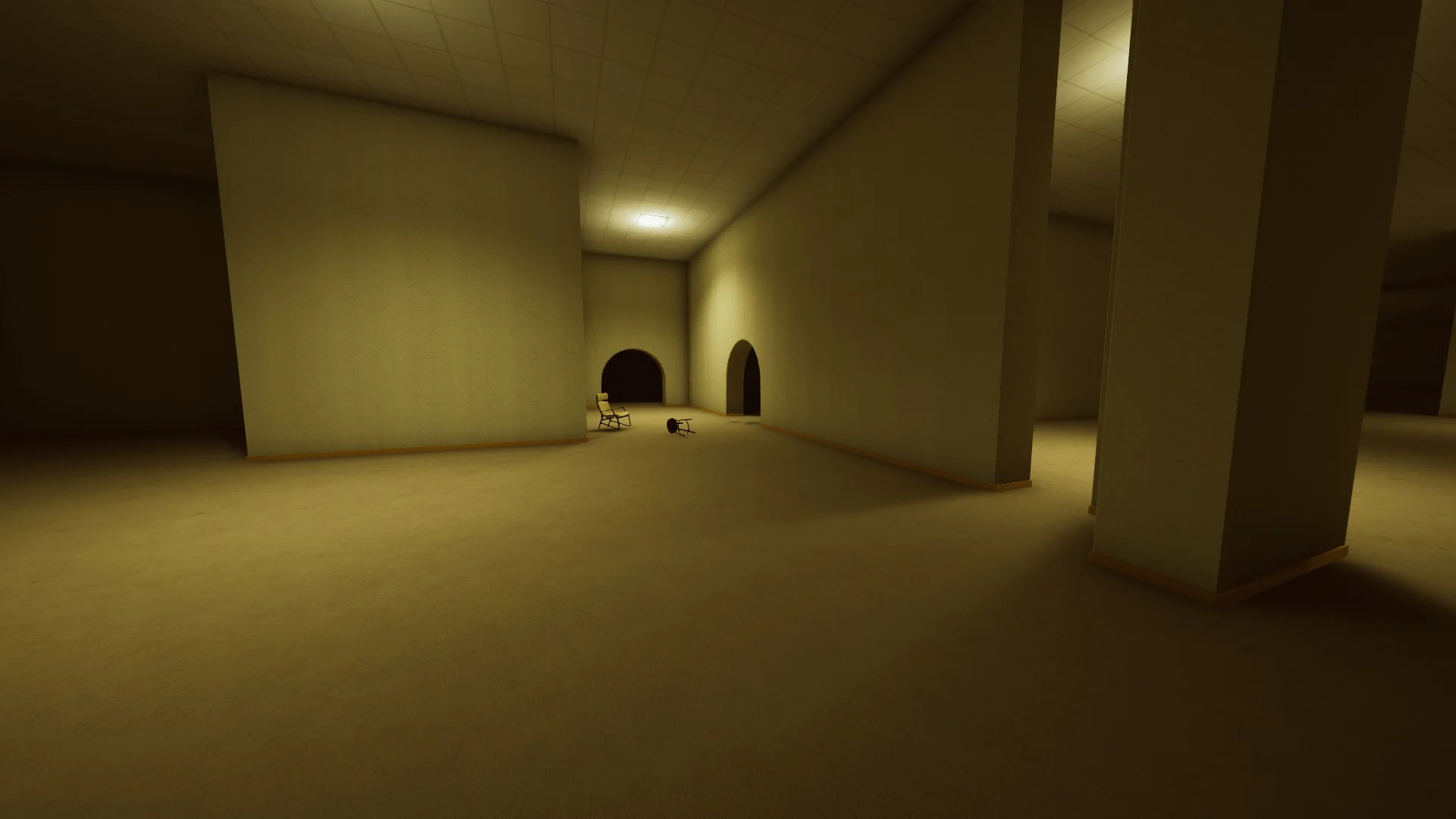 The second part of the way to the Poolrooms in the Lobby, Inside The Backrooms