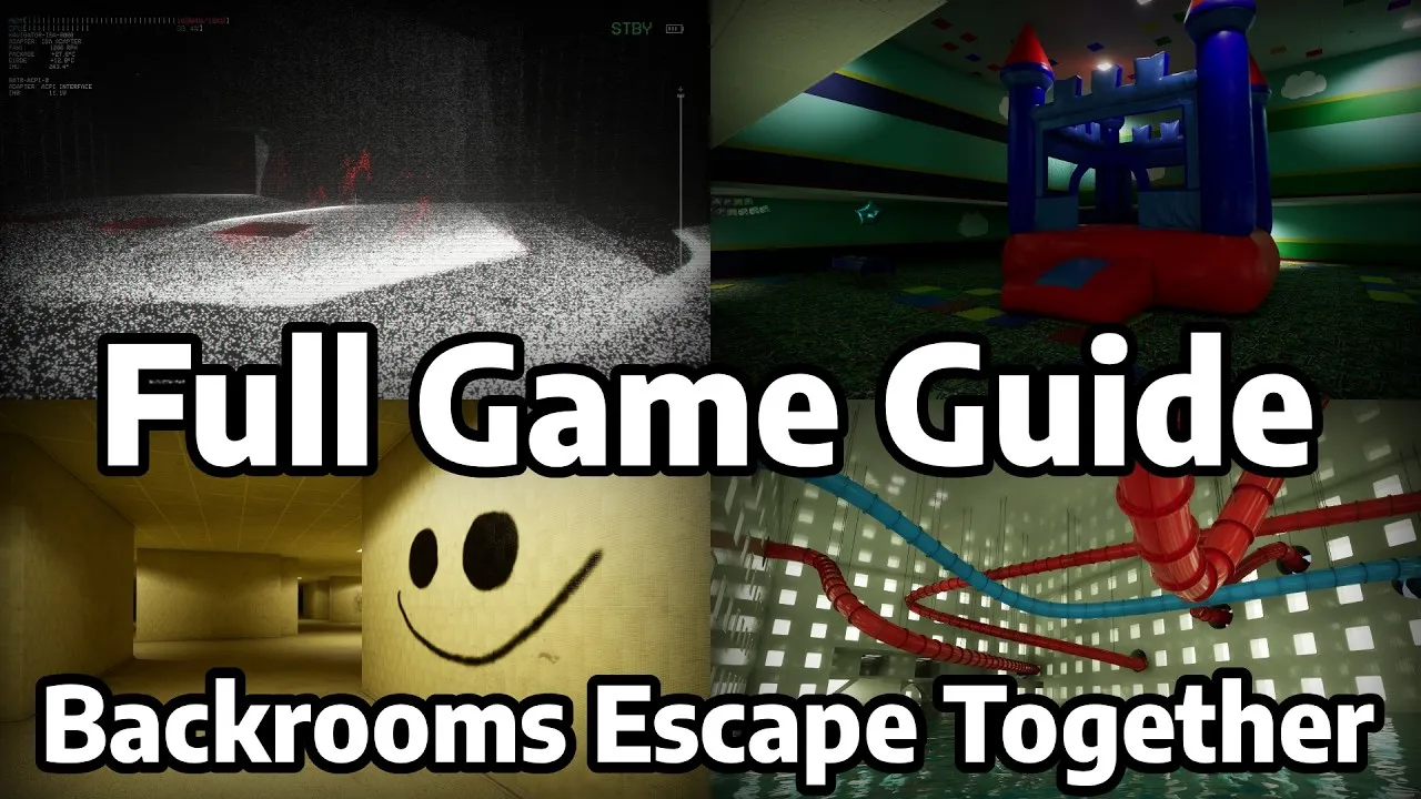 Thumbnail of the Full Game, All Levels Guide video for Backrooms: Escape Together