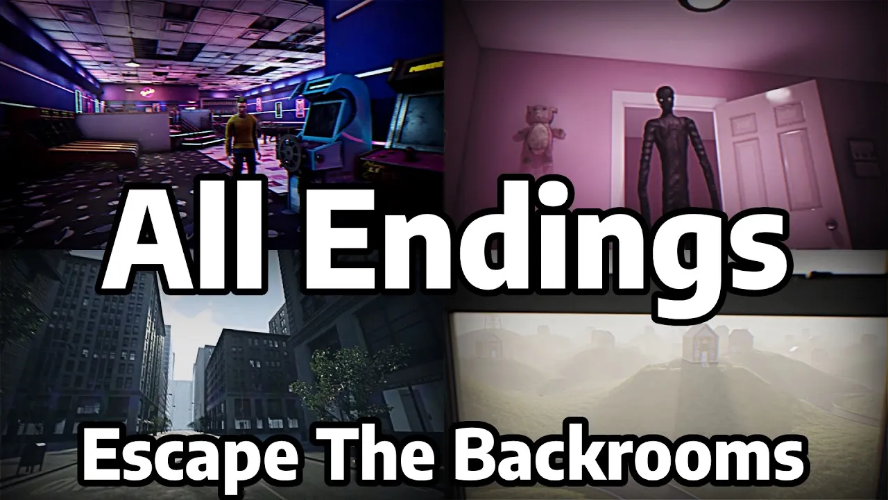 Thumbnail of the All Endings Guide video for Escape The Backrooms