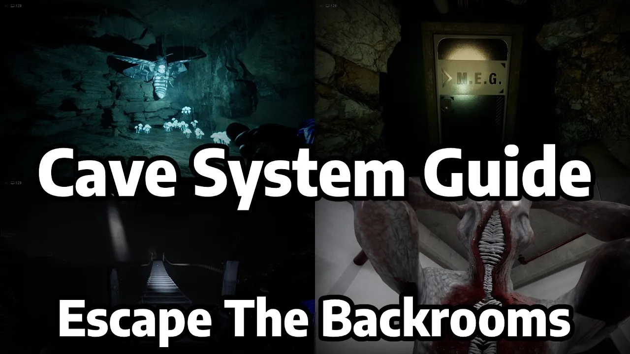 Thumbnail of the Level 8 Cave System Guide and Walkthrough video for Escape The Backrooms