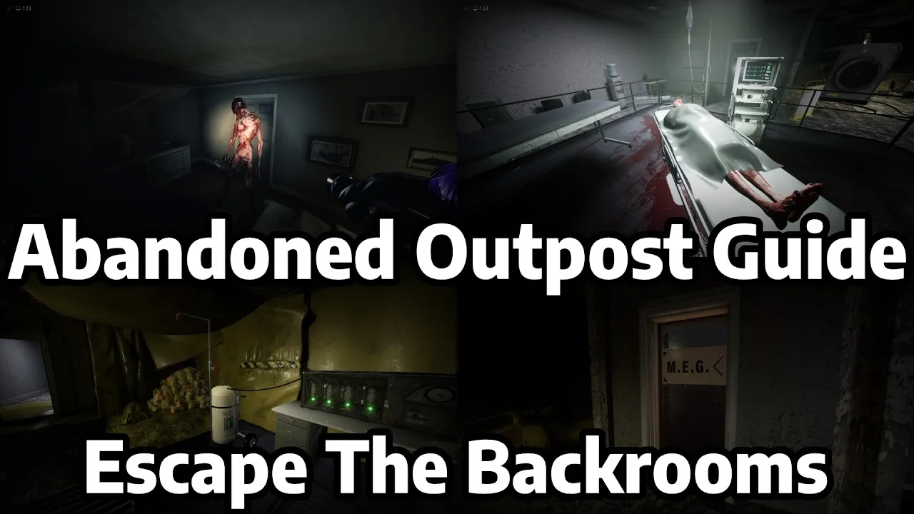 Thumbnail of the Level 9 Abandoned Outpost Guide and Walkthrough video for Escape The Backrooms